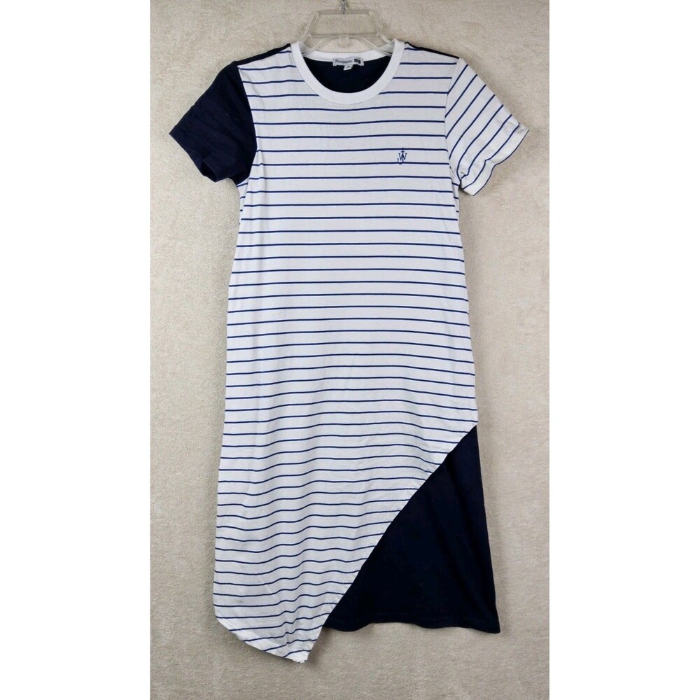 JW Anderson X Uniqlo Women's Short Sleeve Striped Cotton T Shirt Dress Size XXS